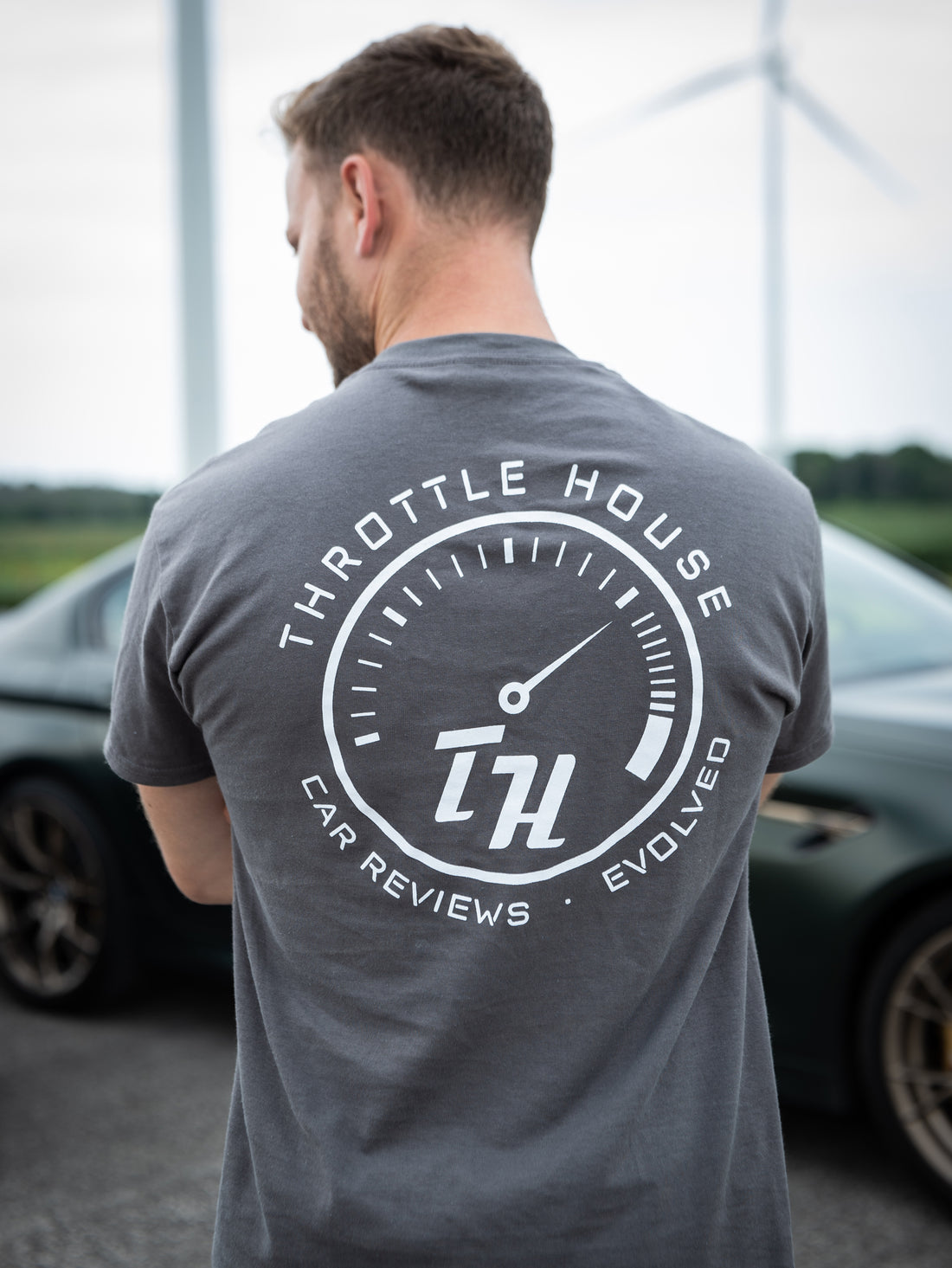 Throttle House - Logo - Charcoal Pocket Tee