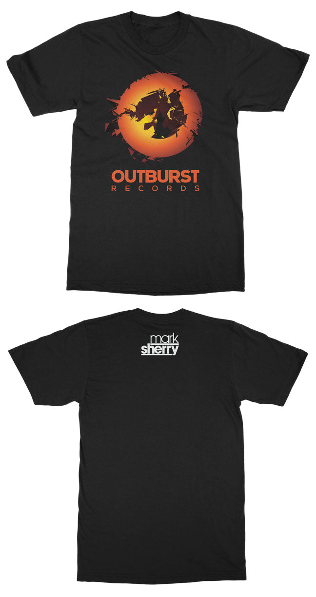 Mark Sherry - Outburst Records - Black Unisex T-Shirt