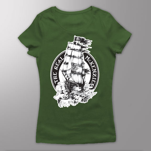 THE REAL MCKENZIES -Ship- GIRLS T-Shirt - Military Green