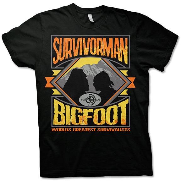 Survivorman Bigfoot - Versus Black T-Shirt