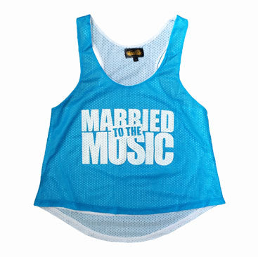 HOUSEWIFE The Mob Made Me Do It Mesh Tank Top - Baby Blue
