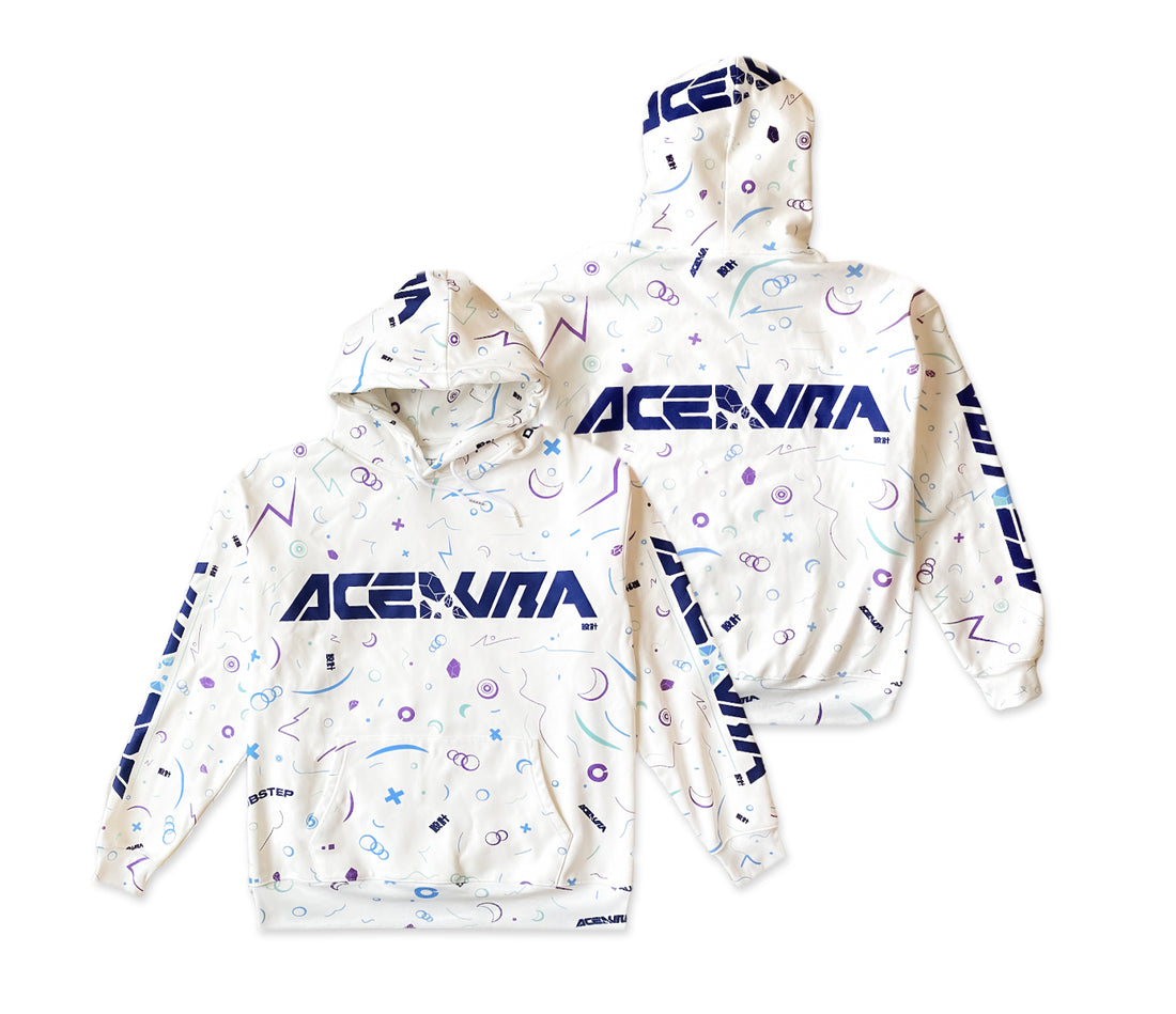 Ace Aura - Retro - All Over Pullover Hoodie