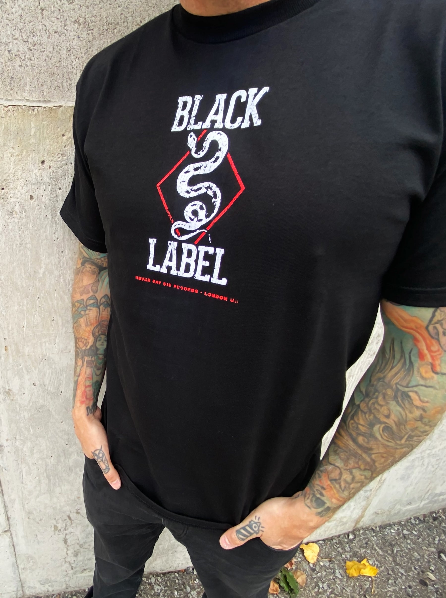 Black Label - Snakewine - Black Tee – KT8 Merch Co