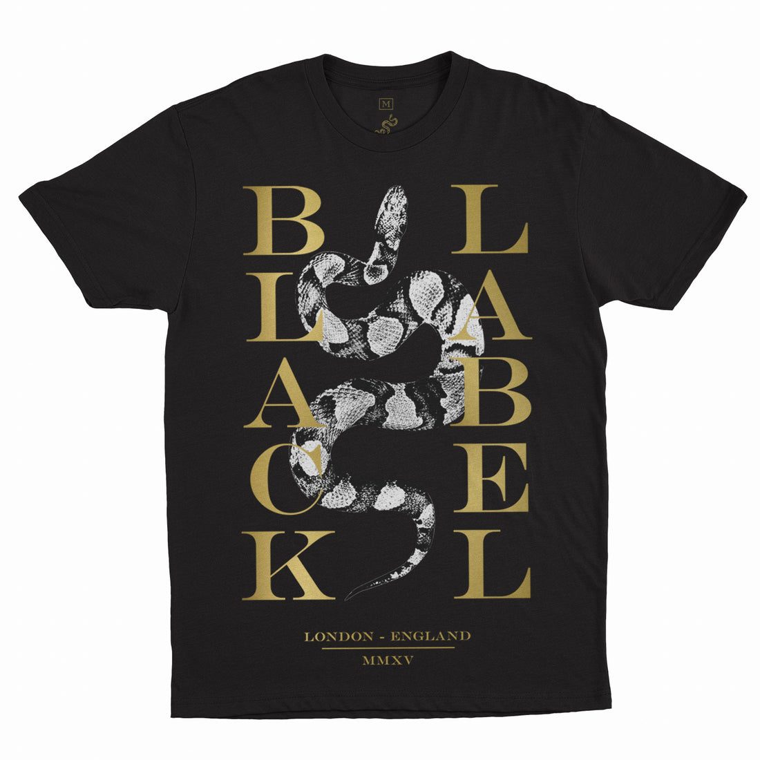 Black Label - Gold Snake - Black Tee