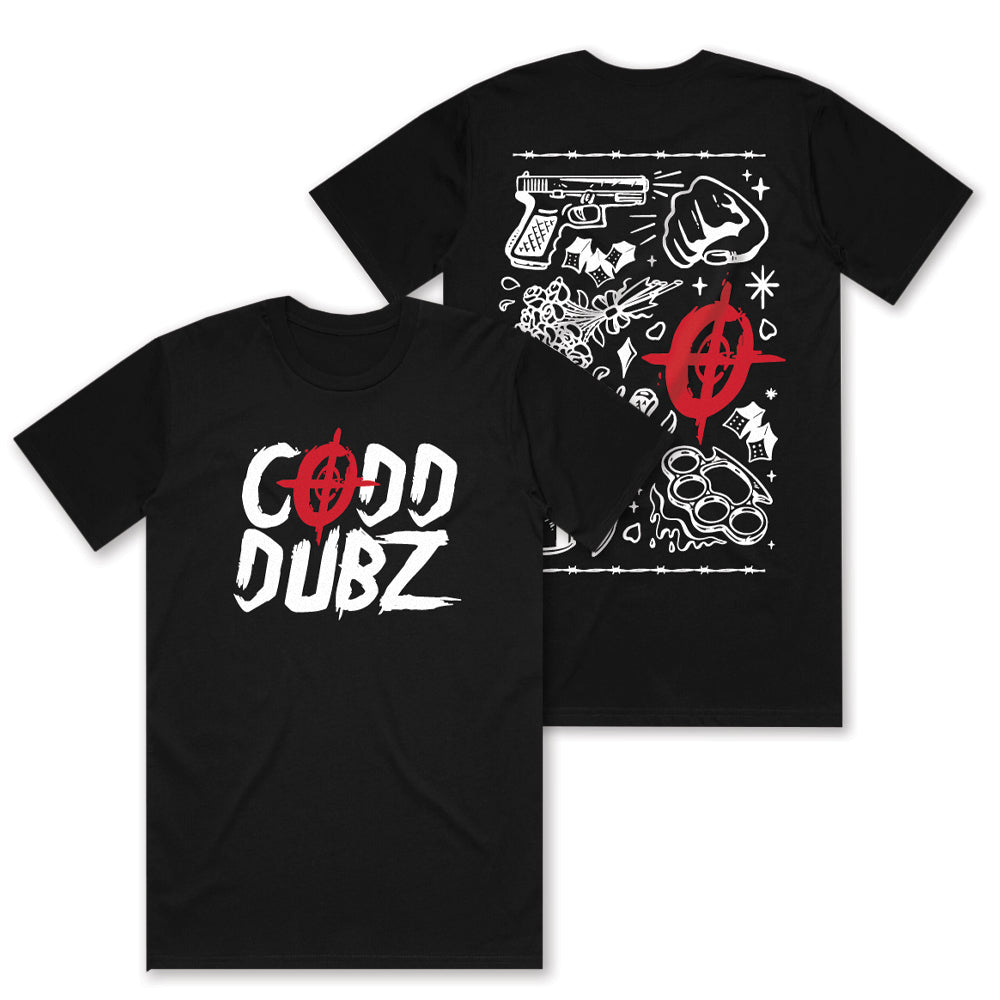 Buffer DyDo KYC Tシャツ CODD DUBZ - Flash Sheet - Black Tee – KT8 Merch Co