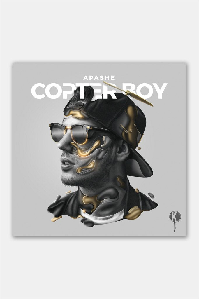 APASHE Copter Boy Wall Print