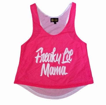 HOUSEWIFE Freaky Lil Mesh Tank Top - Hot Pink