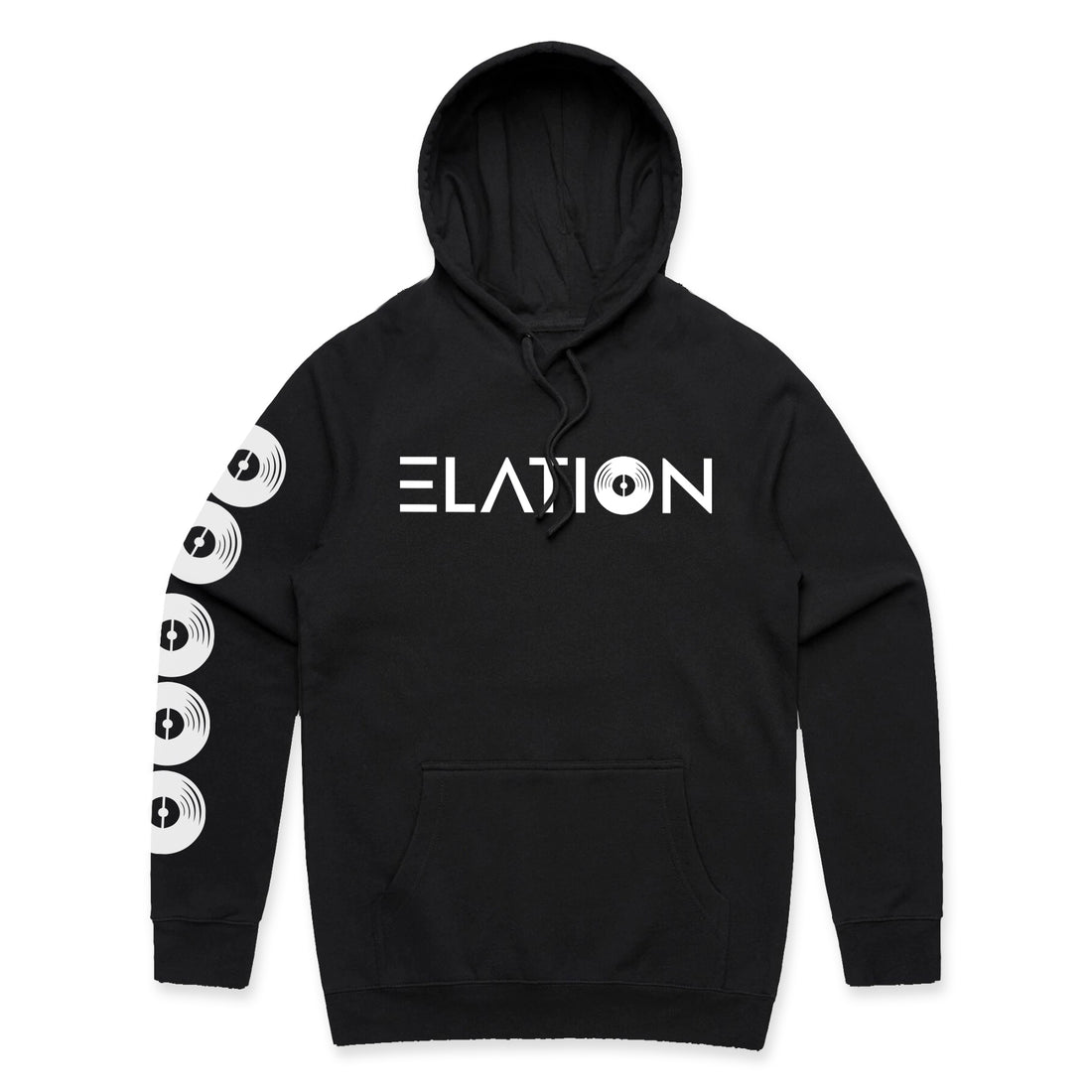 Elation - Black Pullover Hoodie