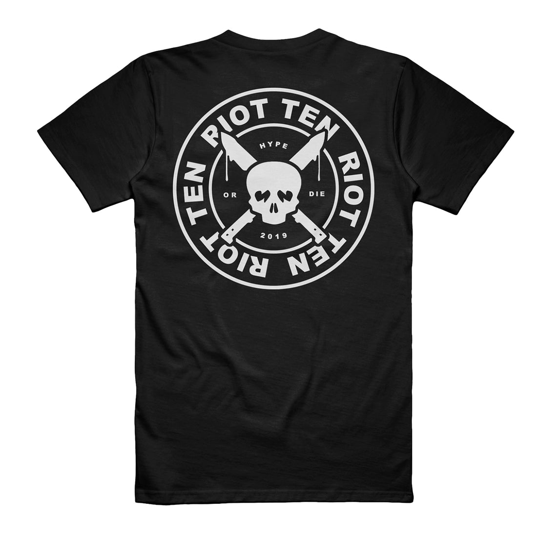 Riot Ten - Skull and Dagger - Black Tee