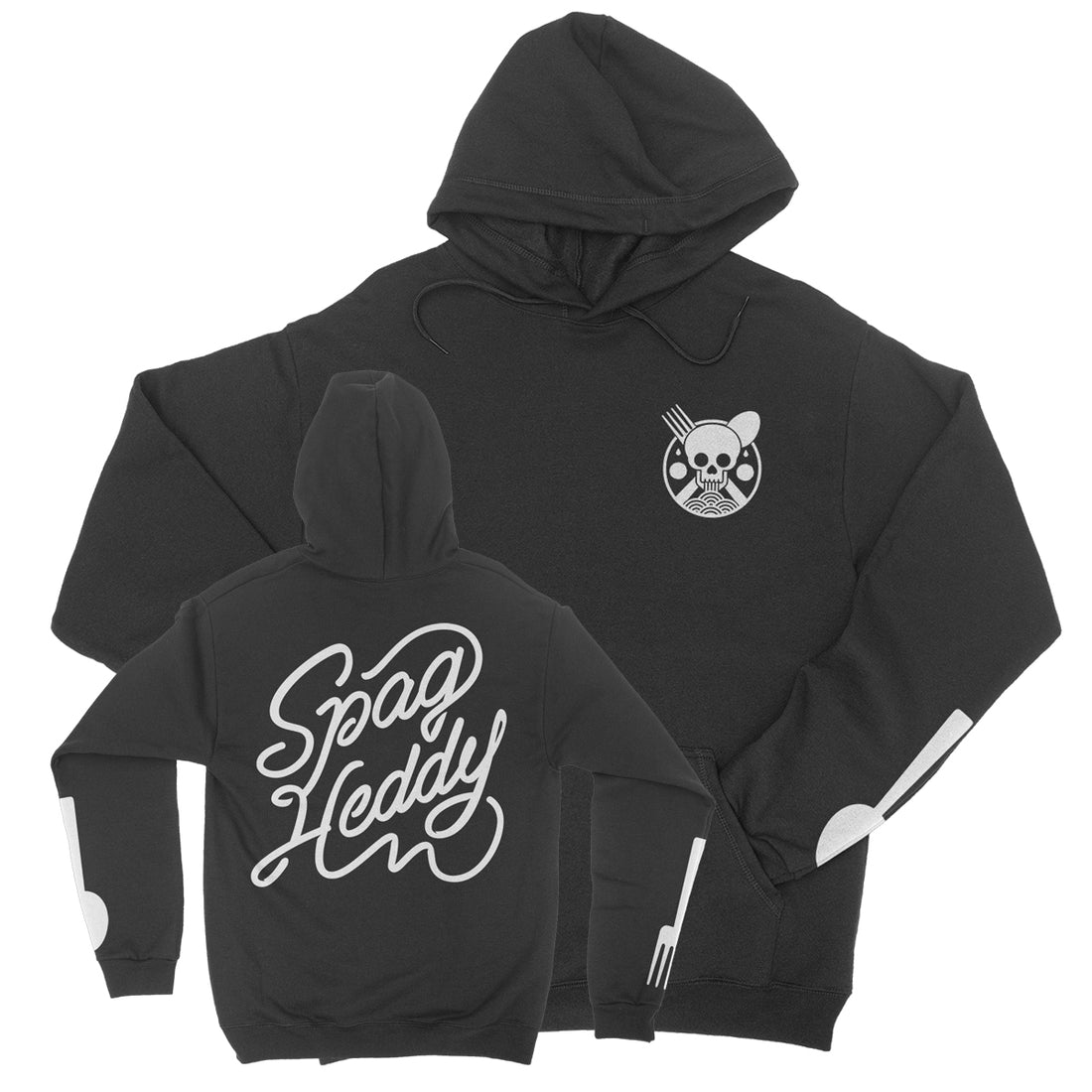 Spag Heddy - Saucy Till Death - Black Pullover Hoodie
