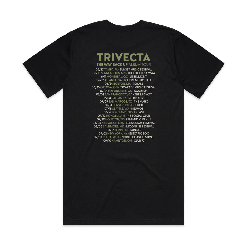 Trivecta - The Way Back Up - Tour Tshirt - Black